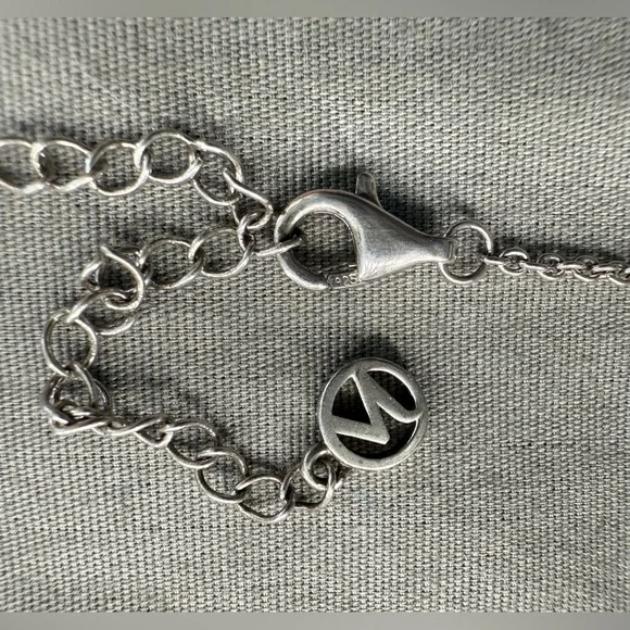 Mejuri Petite Sterling Silver and White Sapphire Necklace - Picture 3 of 4